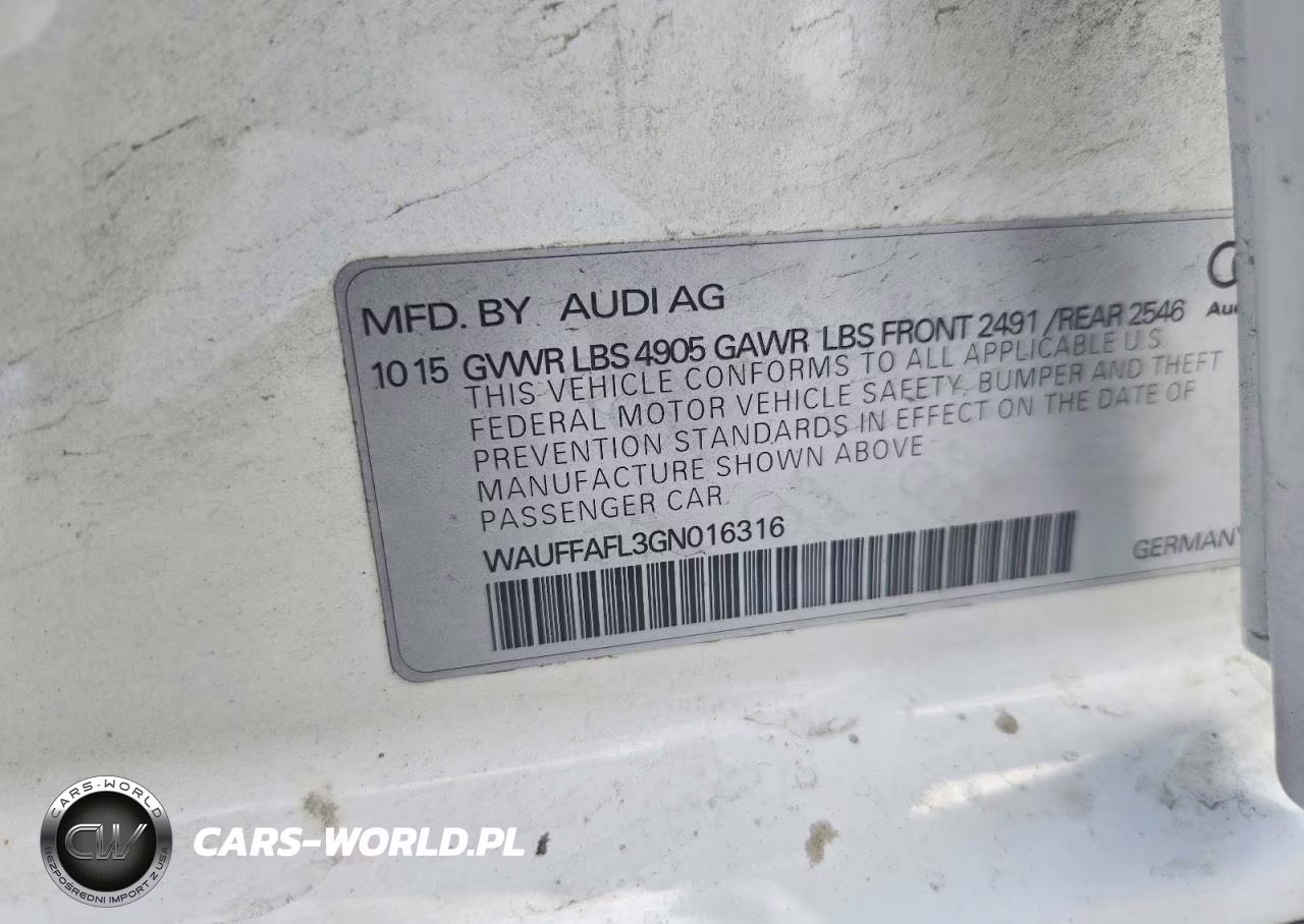 2016 Audi A4 Premium Plus S-Line VIN:WAUFFAFL3GN016316 - 12