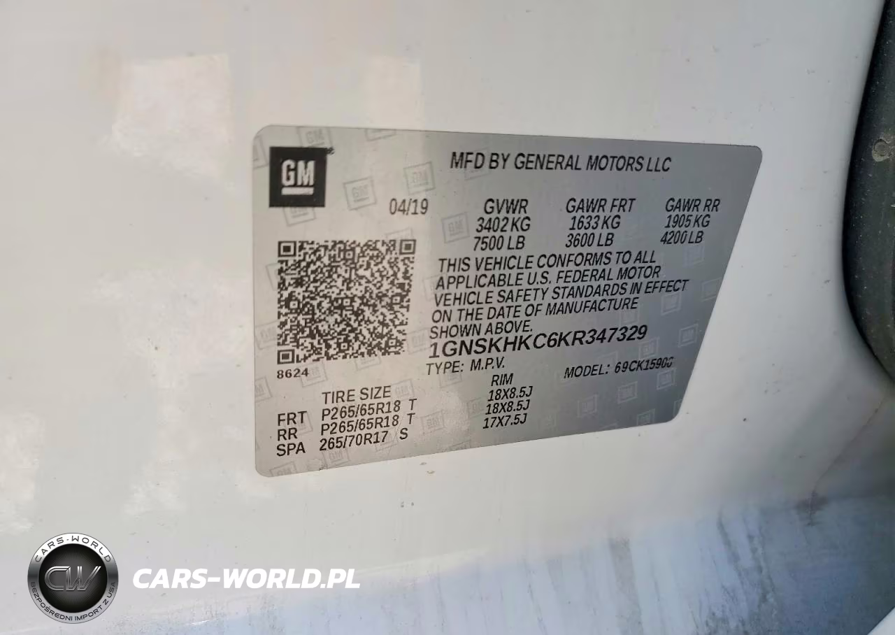 2019 Chevrolet Suburban K1500 Lt VIN:1GNSKHKC6KR347329 - 13