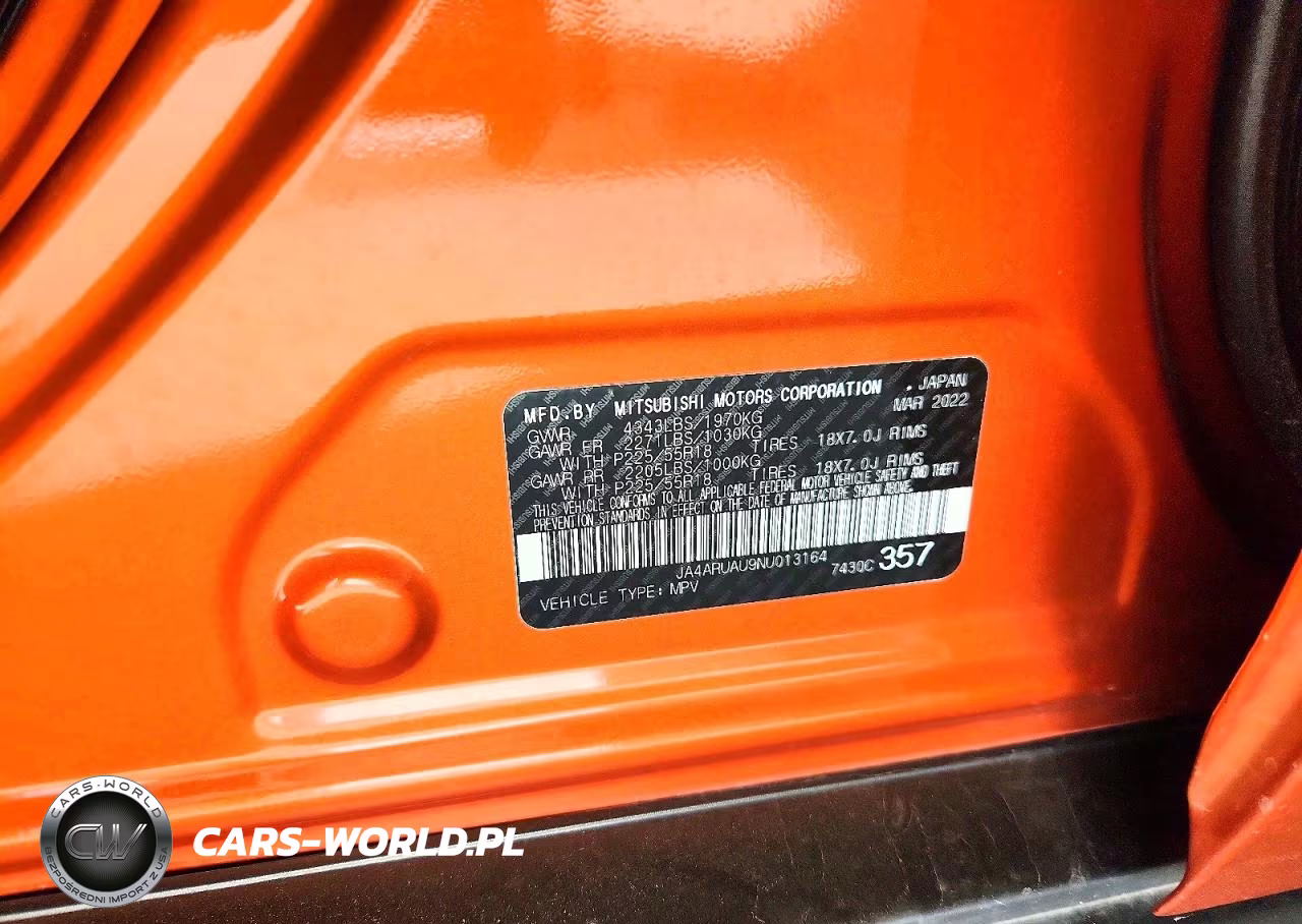 2022 Mitsubishi Outlander Sport Es VIN:JA4ARUAU9NU013164 - 12