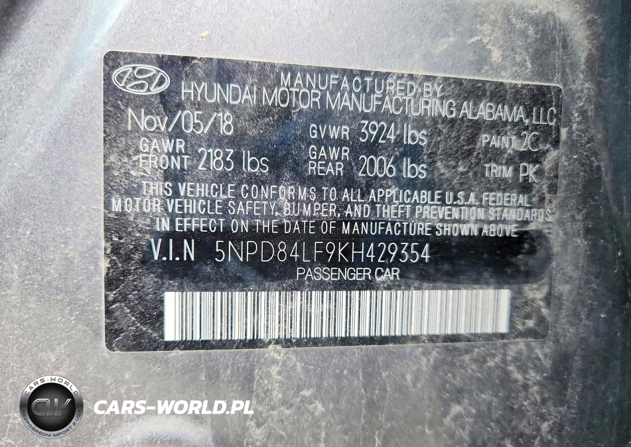 2019 Hyundai Elantra Sel VIN:5NPD84LF9KH429354 - 12