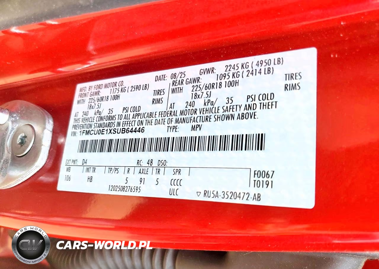 2025 Ford Escape VIN:1FMCU0E1XSUB64446 - 13