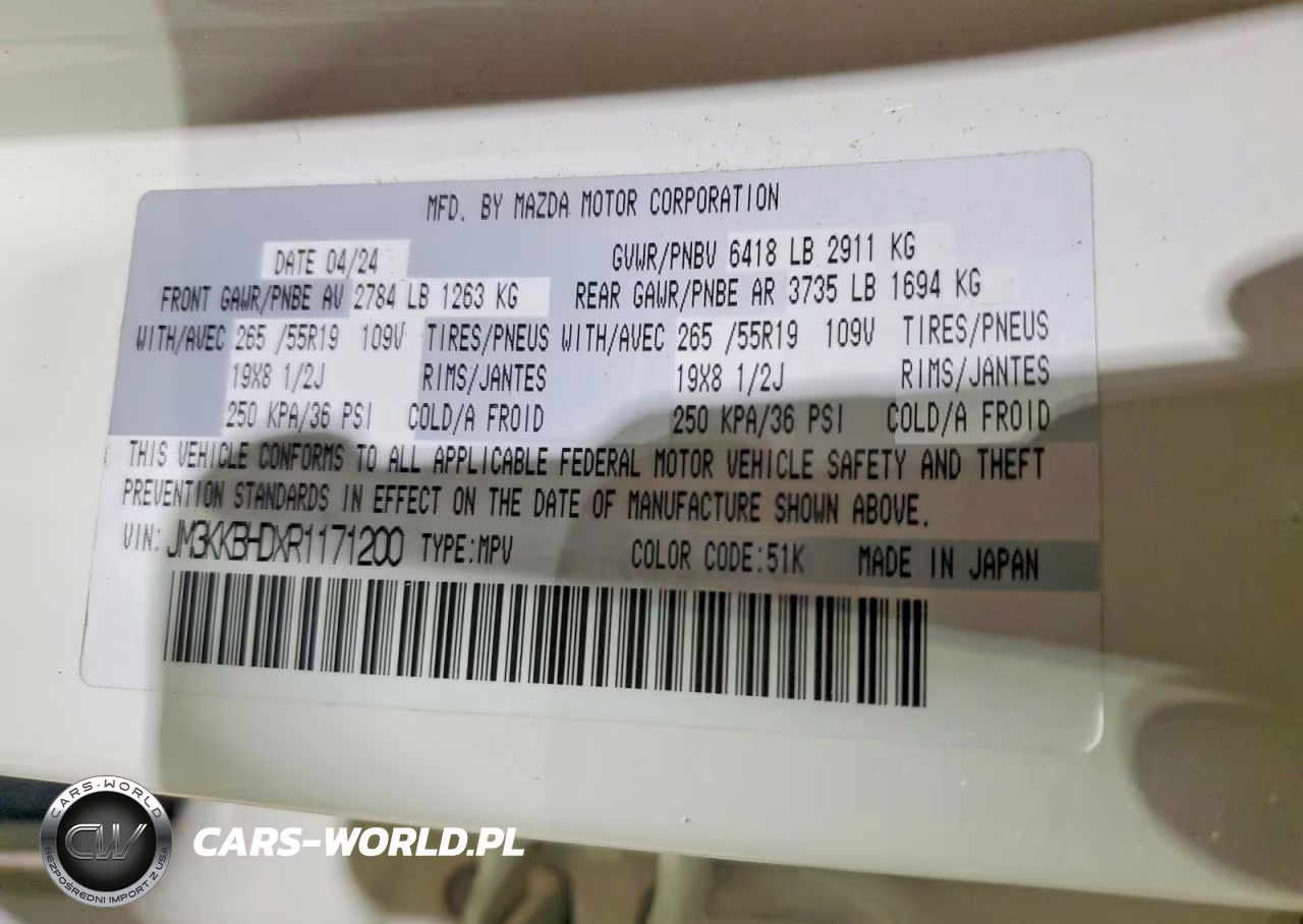 2024 Mazda Cx-90 Preferred VIN:JM3KKBHDXR1171200 - 13