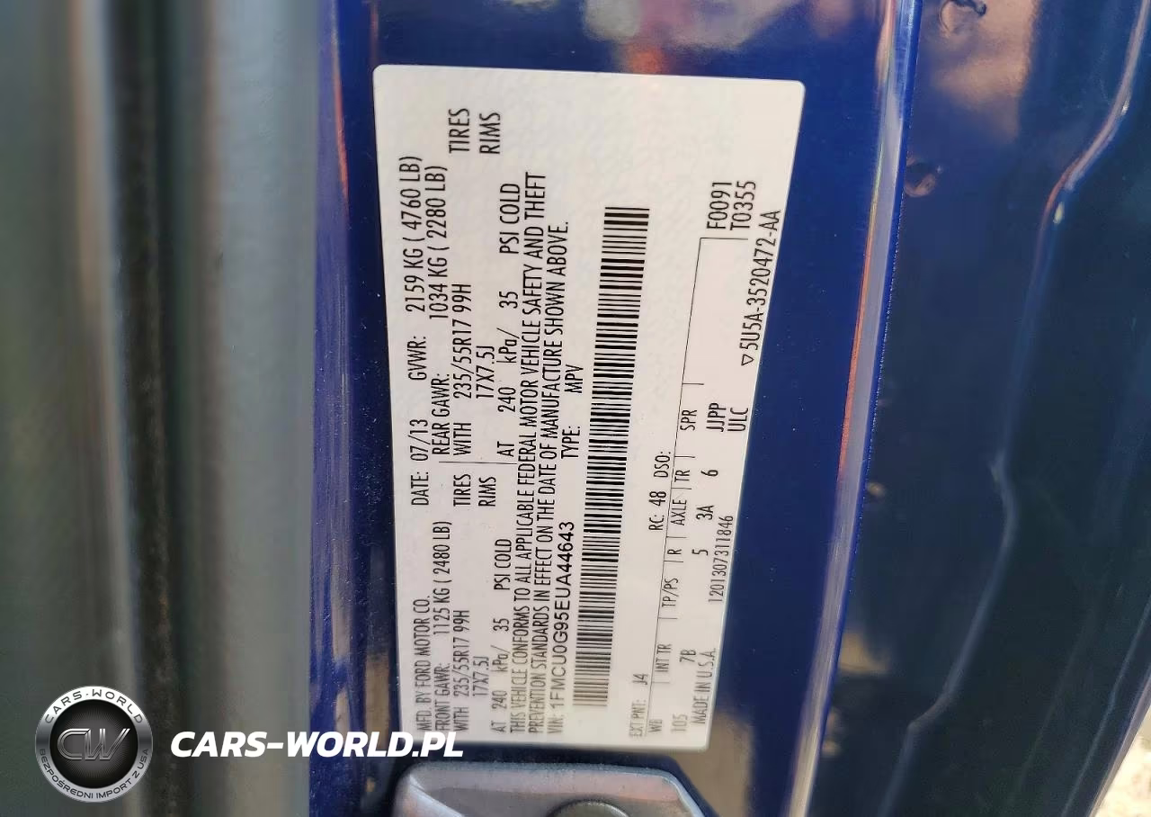 2014 Ford Escape Se VIN:1FMCU0G95EUA44643 - 12