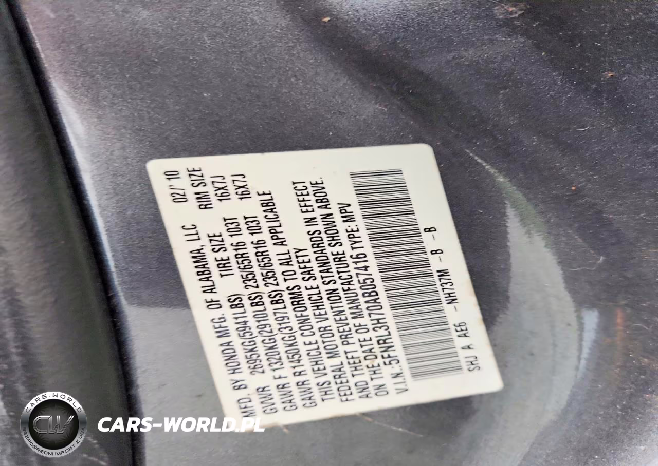 2010 Honda Odyssey Exl VIN:5FNRL3H70AB057416 - 13