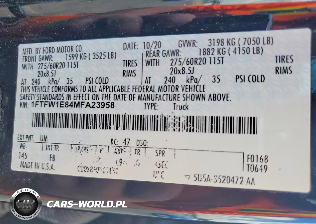2021 Ford F150 Supercrew VIN:1FTFW1E84MFA23958 - 13