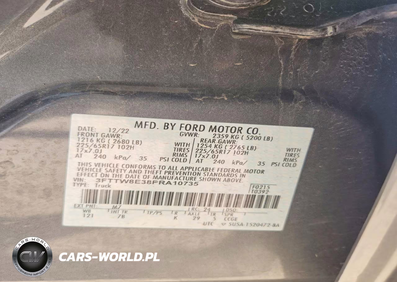2023 Ford Maverick Xl VIN:3FTTW8E38PRA10735 - 12