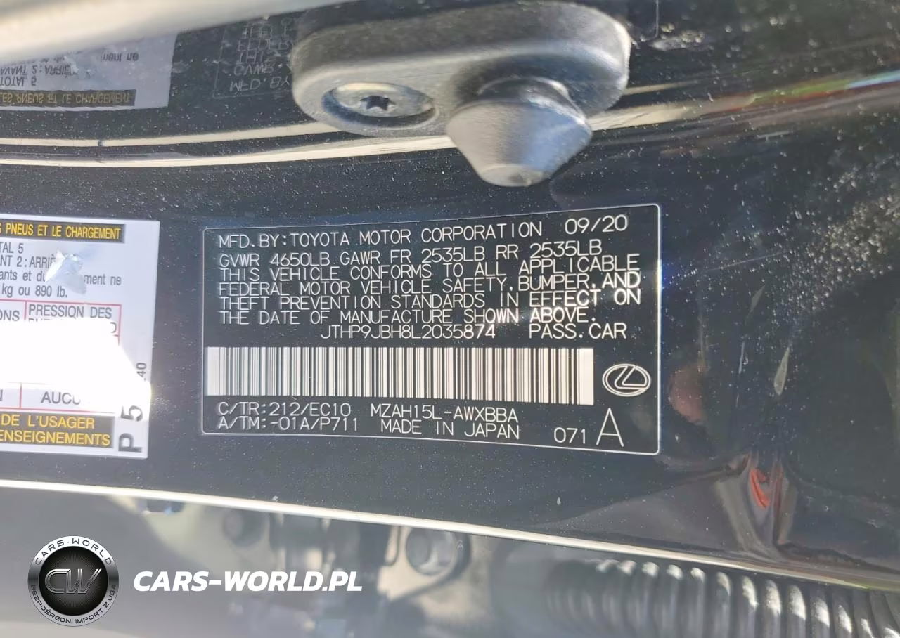 2020 Lexus Ux 250H VIN:JTHP9JBH8L2035874 - 13