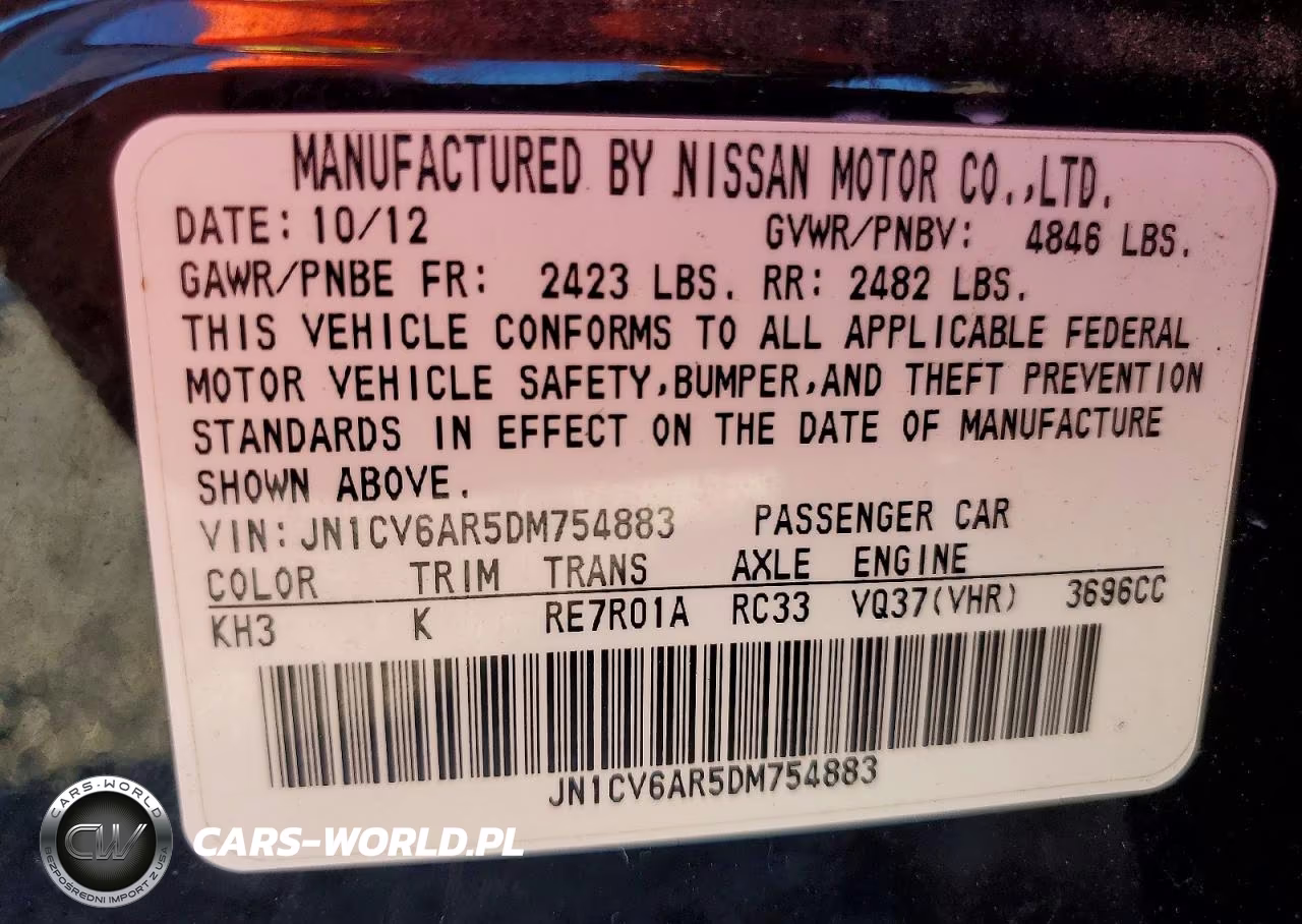 2013 Infiniti G37 Sedan X VIN:JN1CV6AR5DM754883 - 12