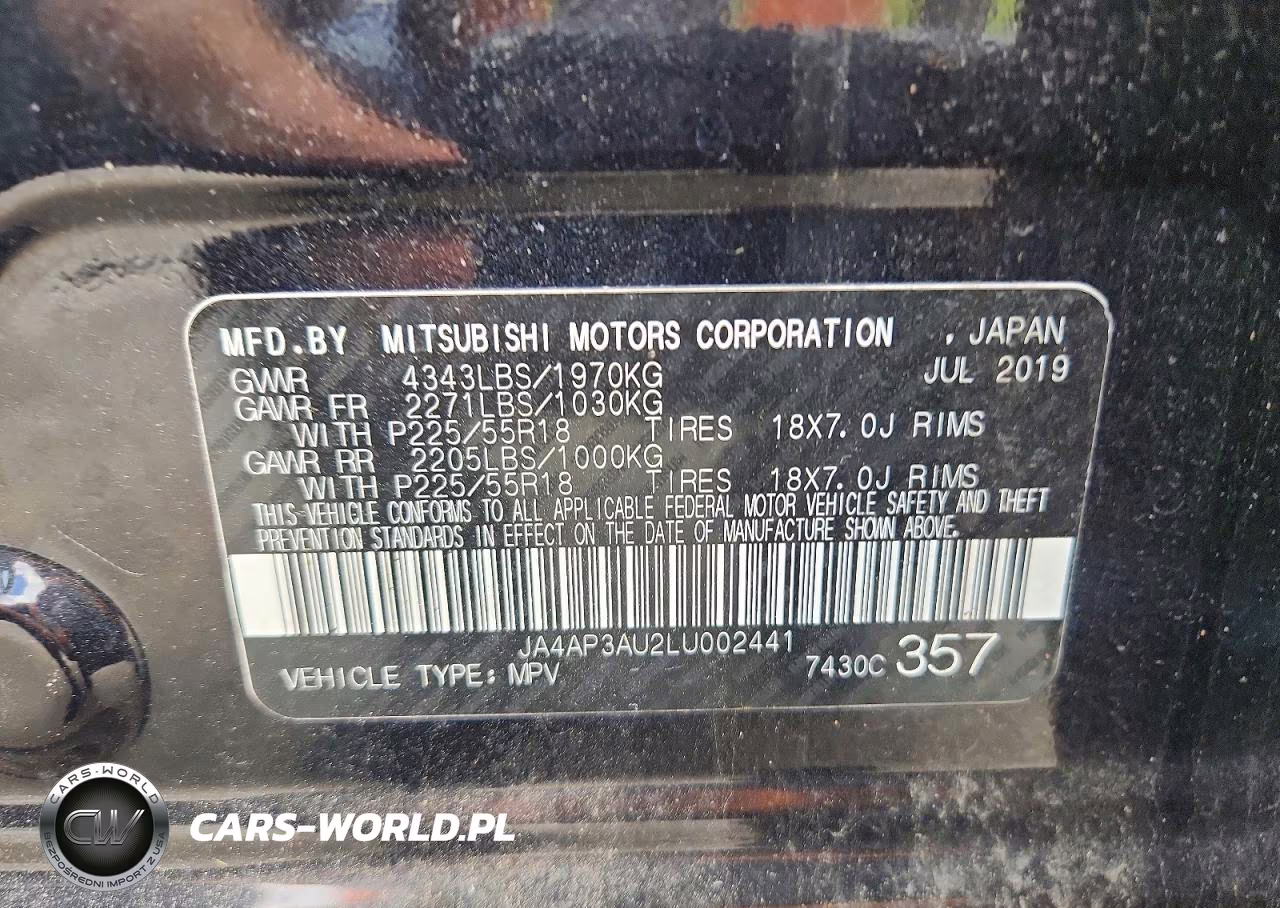 2020 Mitsubishi Outlander Sport Es VIN:JA4AP3AU2LU002441 - 14