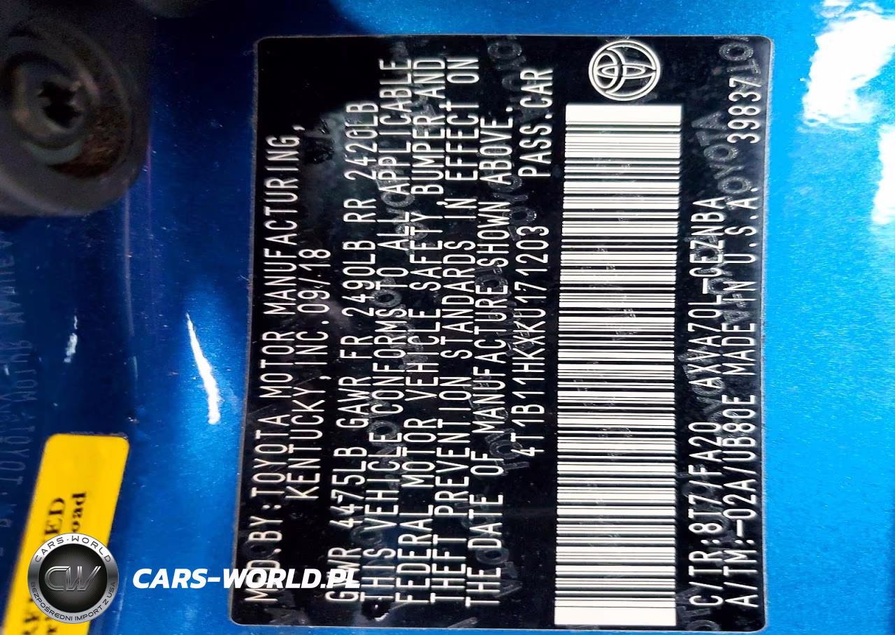 2019 Toyota Camry VIN:4T1B11HKXKU171203 - 13