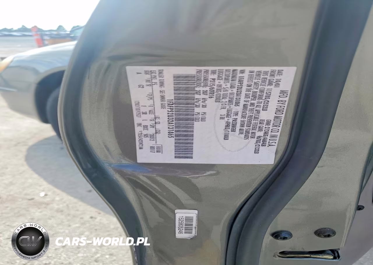 2002 Ford Taurus VIN:1FAFP52U32A131865 - 12