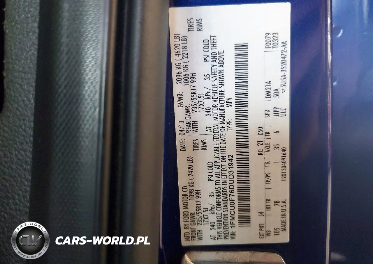 2013 Ford Escape S VIN:1FMCU0F76DUD31942 - 14