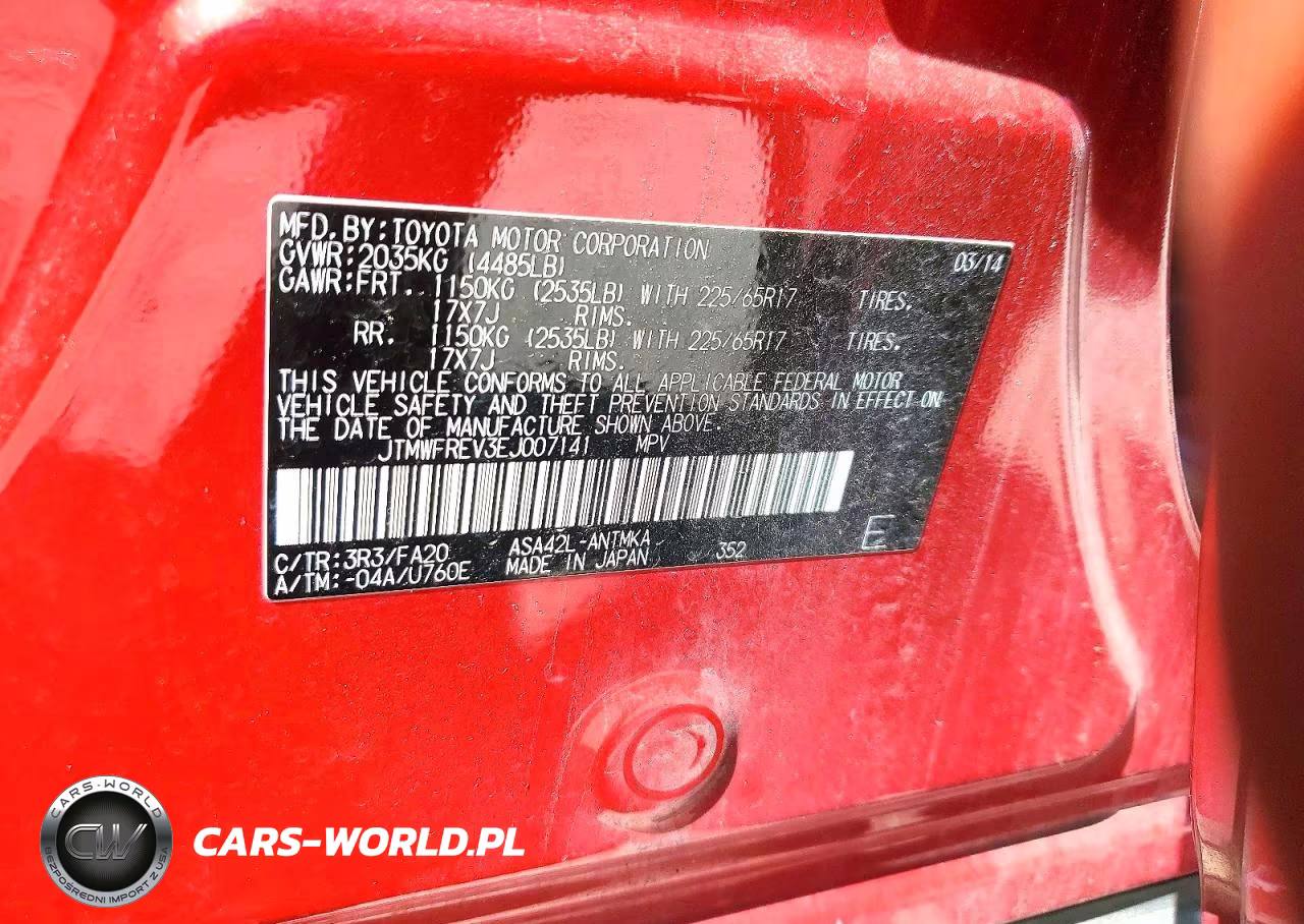 2014 Toyota Rav4 Xle VIN:JTMWFREV3EJ007141 - 13