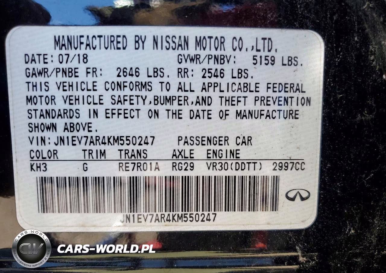 2019 Infiniti Q50 3.0T Luxe VIN:JN1EV7AR4KM550247 - 12