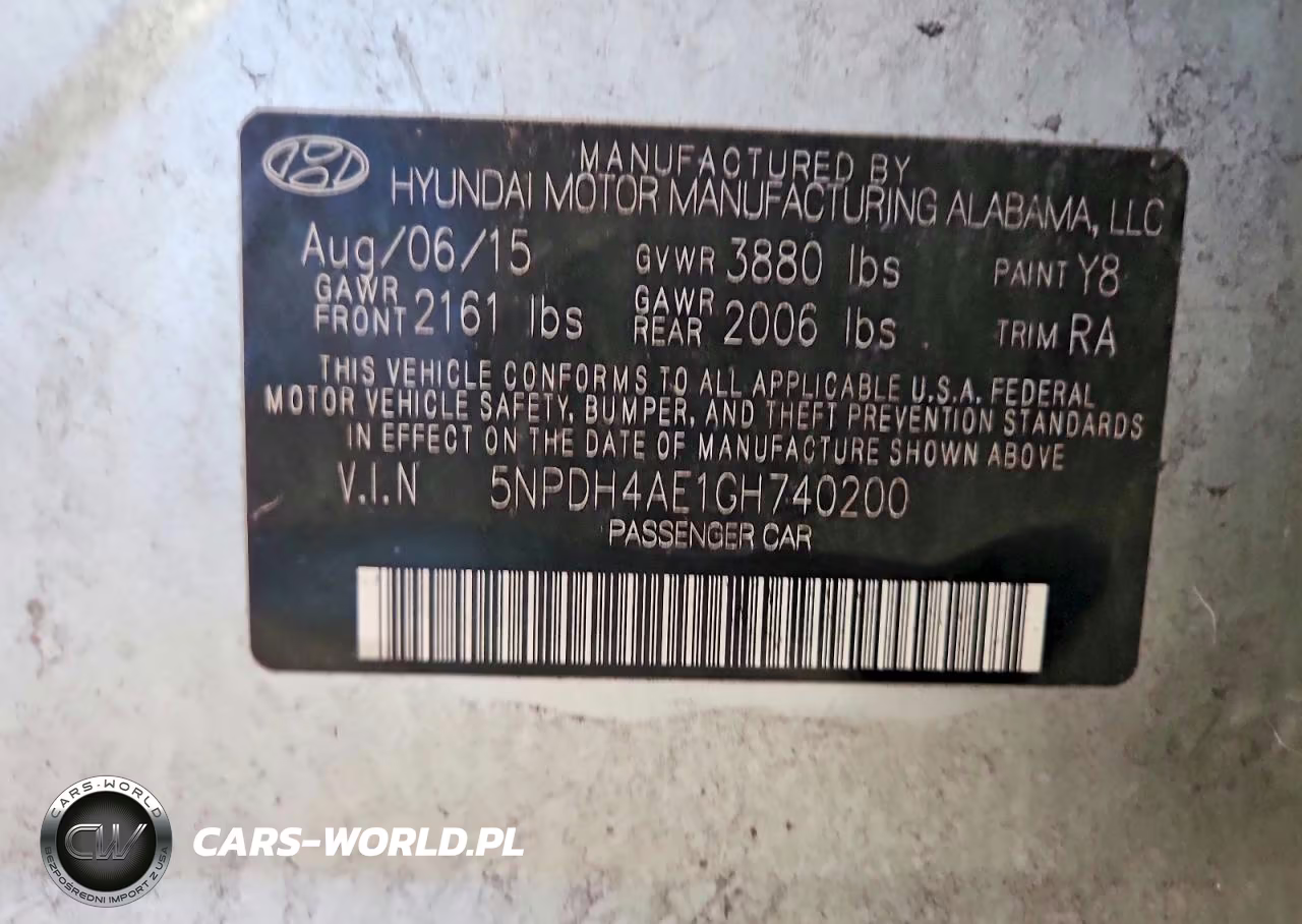 2016 Hyundai Elantra Se VIN:5NPDH4AE1GH740200 - 12