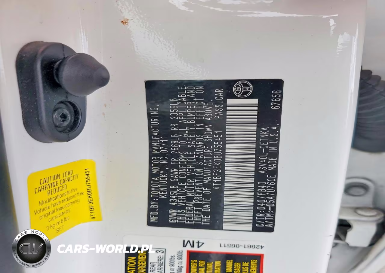 2011 Toyota Camry Le VIN:4T1BF3EK0BU755451 - 12