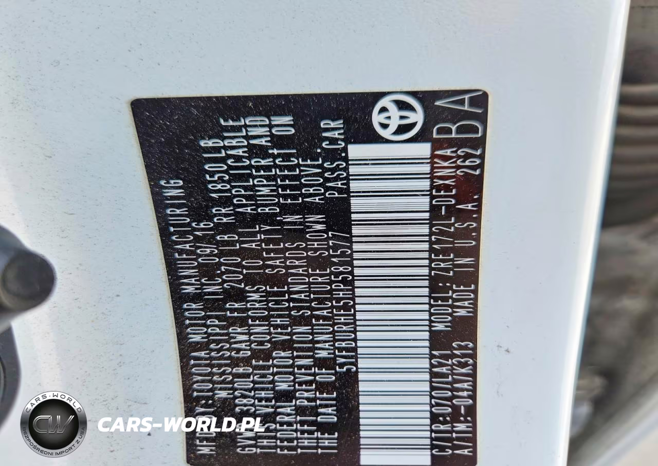 2017 Toyota Corolla Xle VIN:5YFBURHE5HP581577 - 12