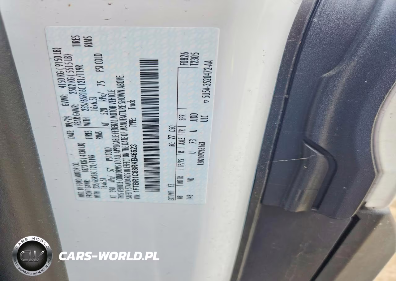 2024 Ford Transit T-250 VIN:1FTBR1C88RKB46623 - 12