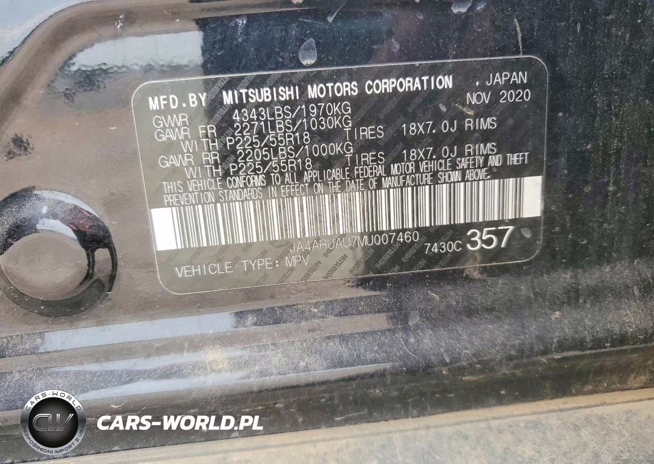 2021 Mitsubishi Outlander Sport Es VIN:JA4ARUAU7MU007460 - 13