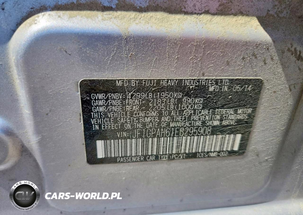 2014 Subaru Impreza Limited VIN:JF1GPAH61E8295908 - 13