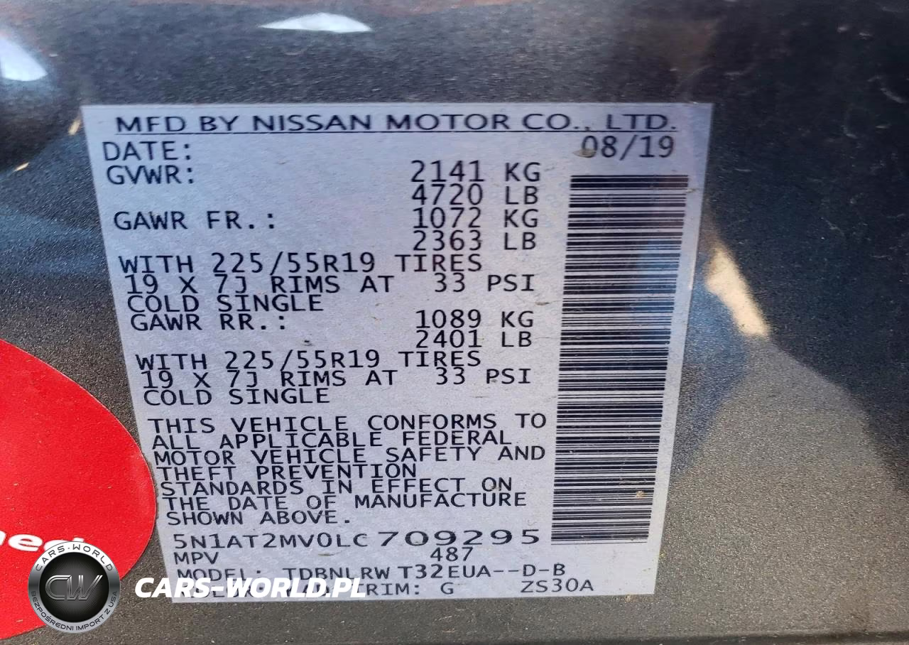 2020 Nissan Rogue Sl VIN:5N1AT2MV0LC709295 - 13