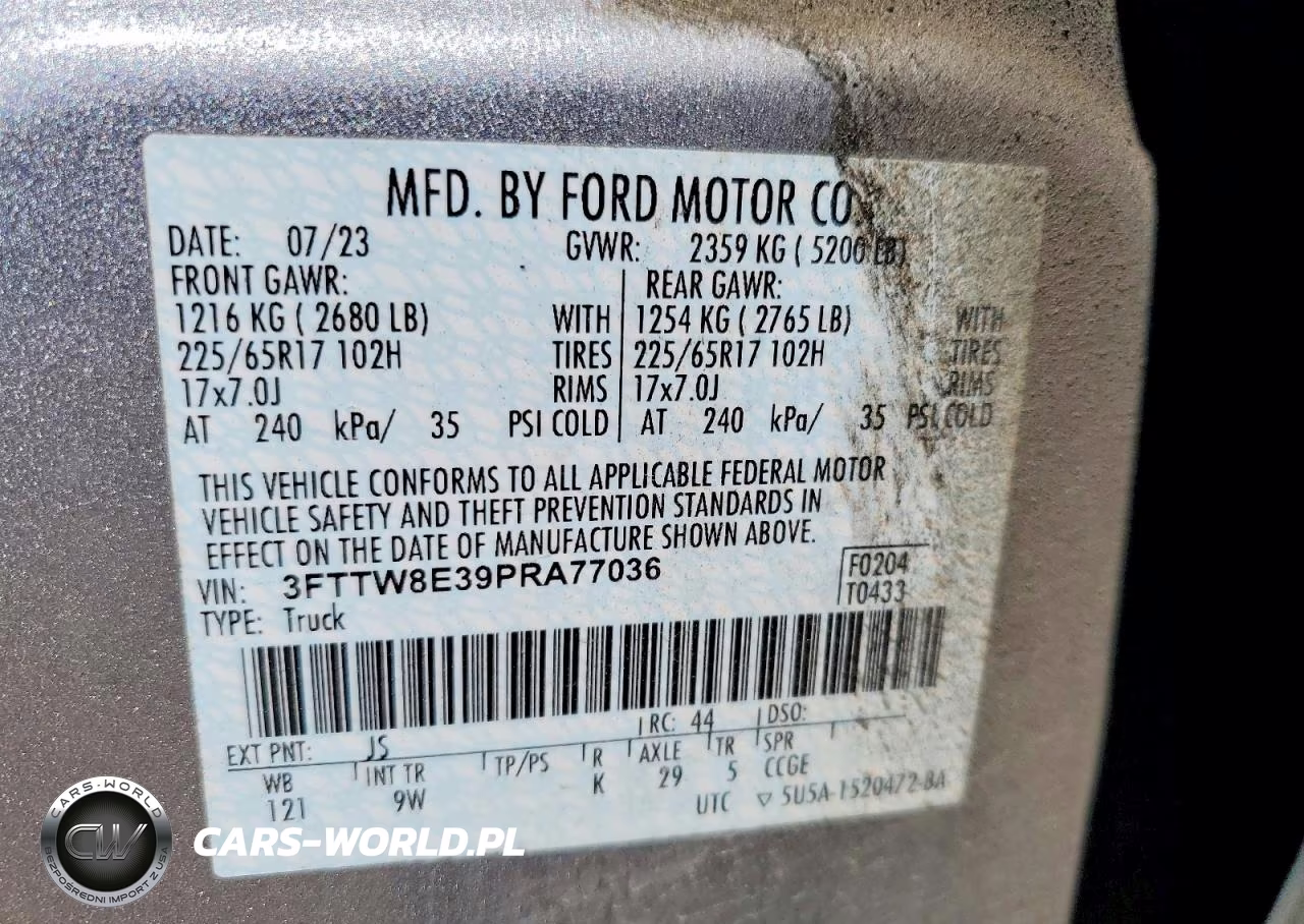 2023 Ford Maverick Xl VIN:3FTTW8E39PRA77036 - 12