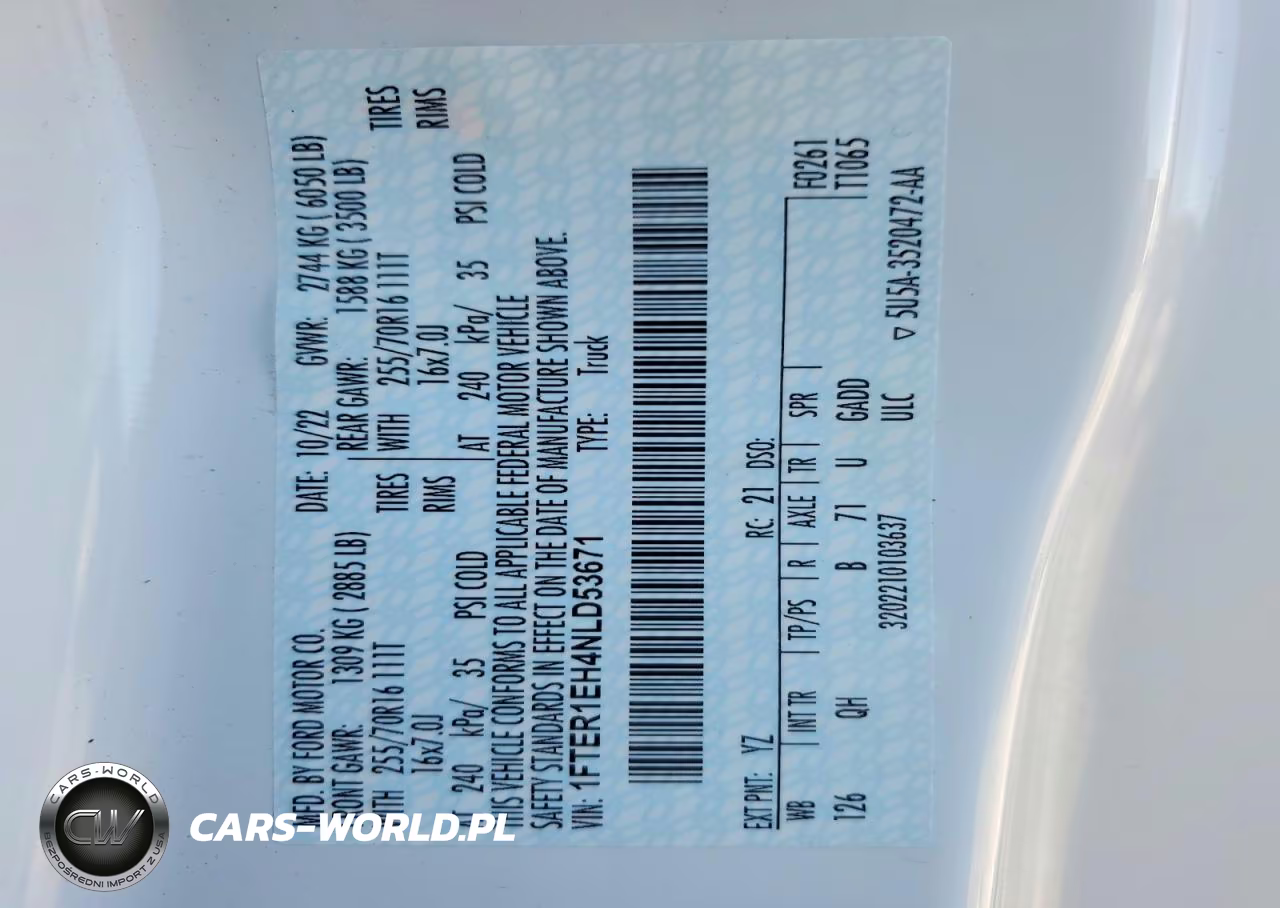 2022 Ford Ranger Xl VIN:1FTER1EH4NLD53671 - 13