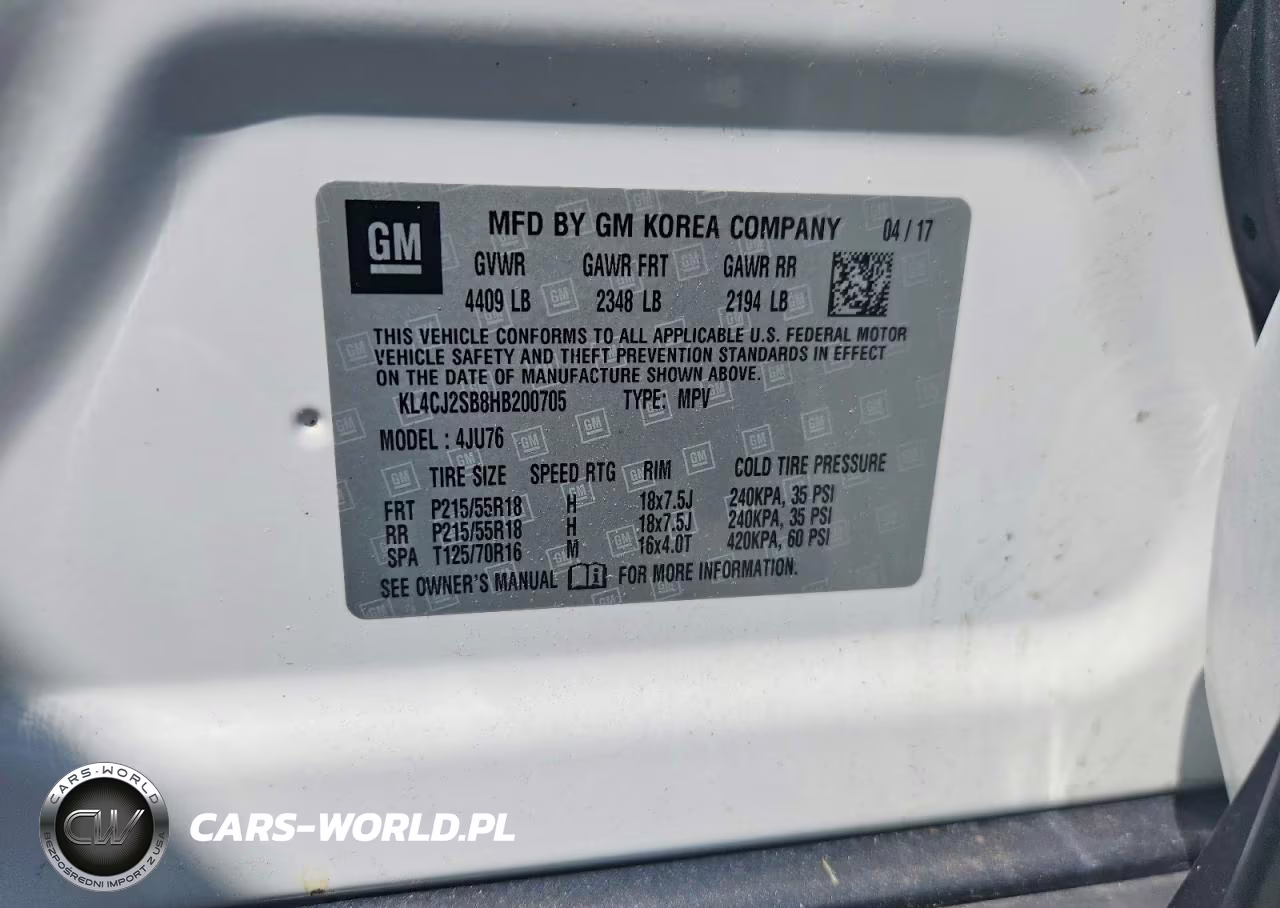 2017 Buick Encore Sport Touring VIN:KL4CJ2SB8HB200705 - 13