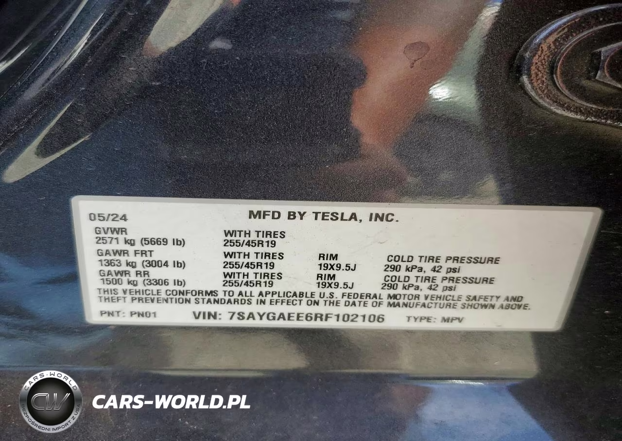 2024 Tesla Model Y VIN:7SAYGAEE6RF102106 - 13