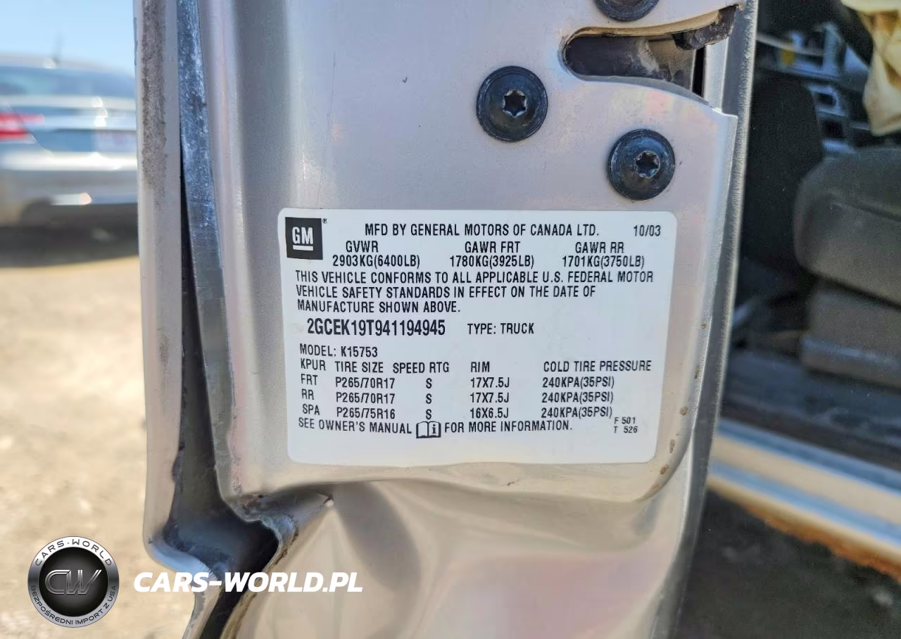 2004 Chevrolet Silverado K1500 VIN:2GCEK19T941194945 - 12
