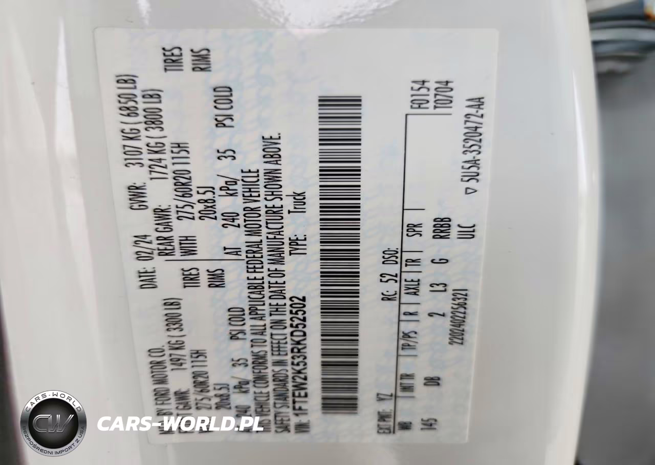 2024 Ford F150 Stx VIN:1FTEW2K53RKD52502 - 12
