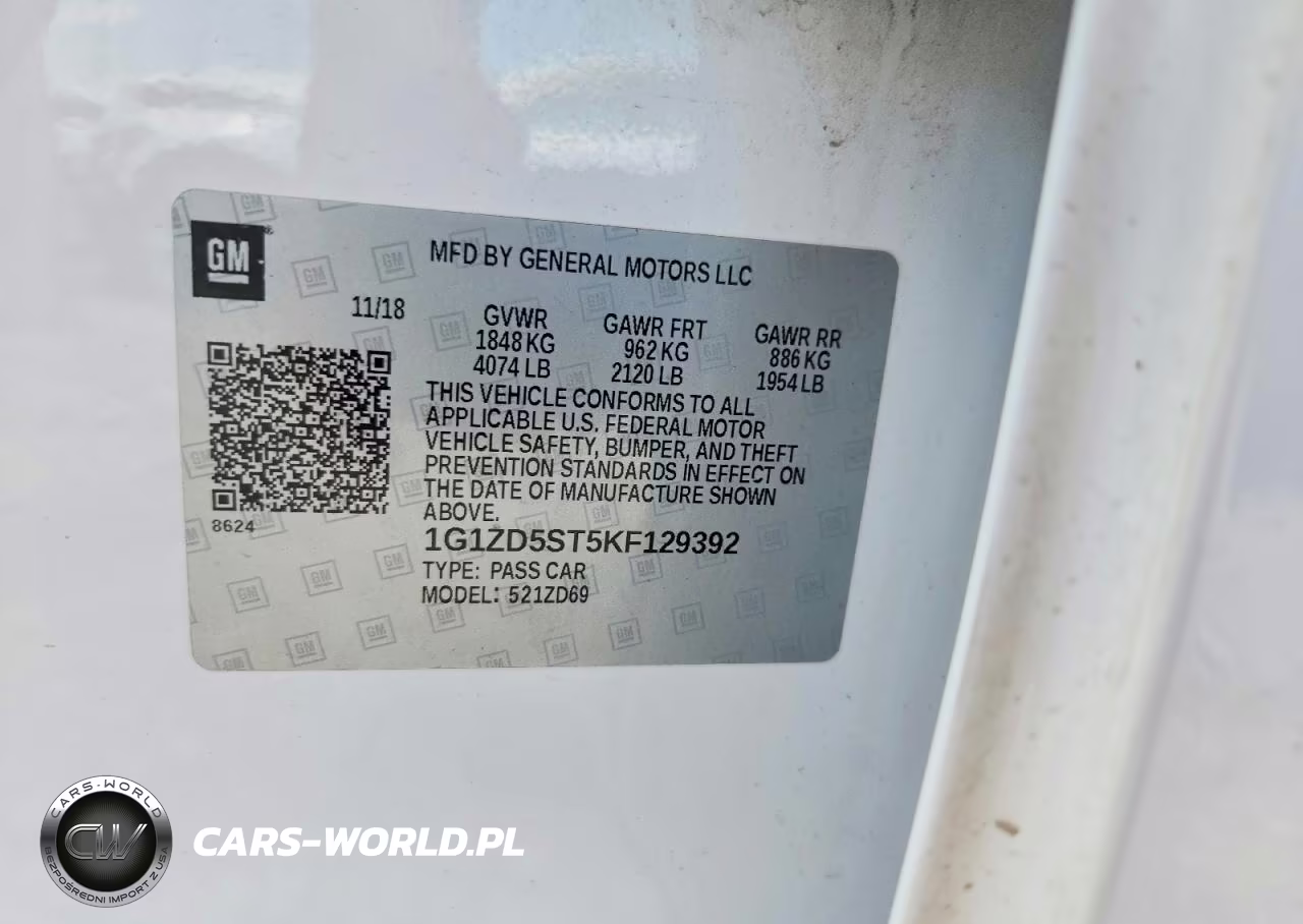 2019 Chevrolet Malibu Lt VIN:1G1ZD5ST5KF129392 - 12