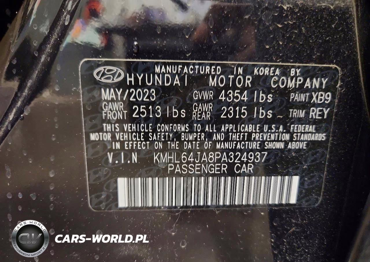 2023 Hyundai Sonata Sel VIN:KMHL64JA8PA324937 - 12