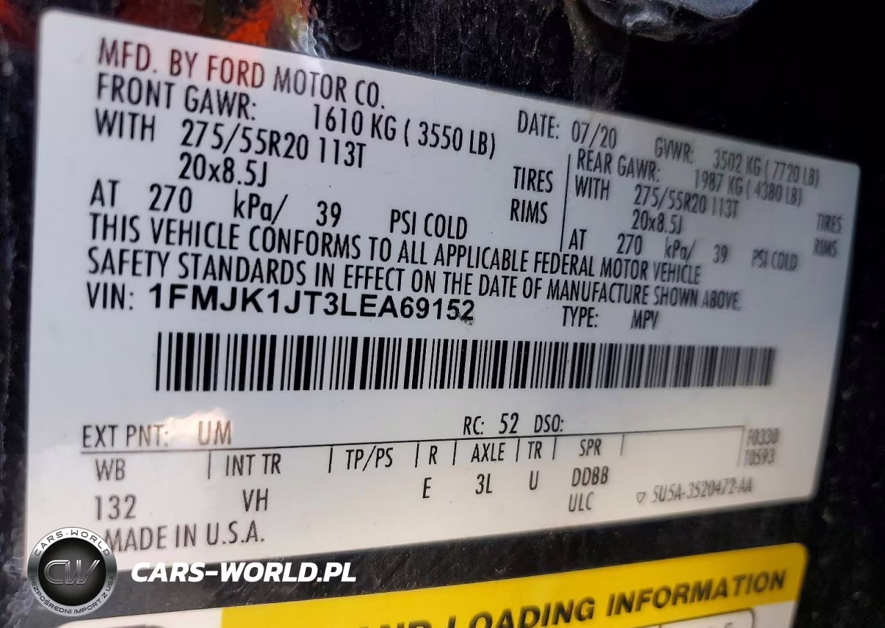 2020 Ford Expedition Max Xlt VIN:1FMJK1JT3LEA69152 - 13