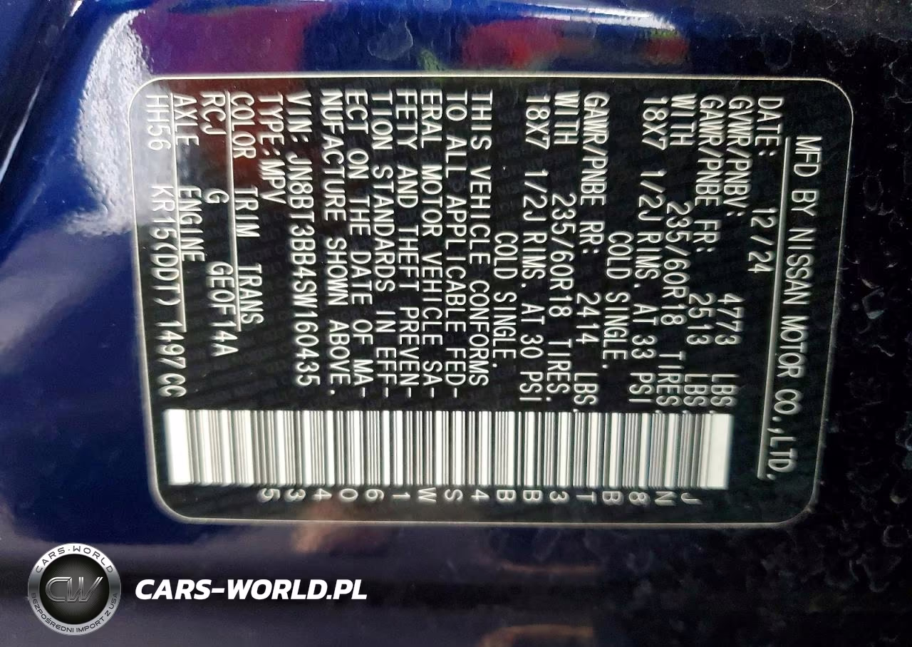2025 Nissan Rogue Sv VIN:JN8BT3BB4SW160435 - 13