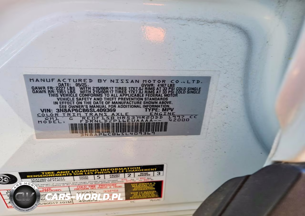 2025 Nissan Kicks Sv VIN:3N8AP6CB6SL409369 - 12