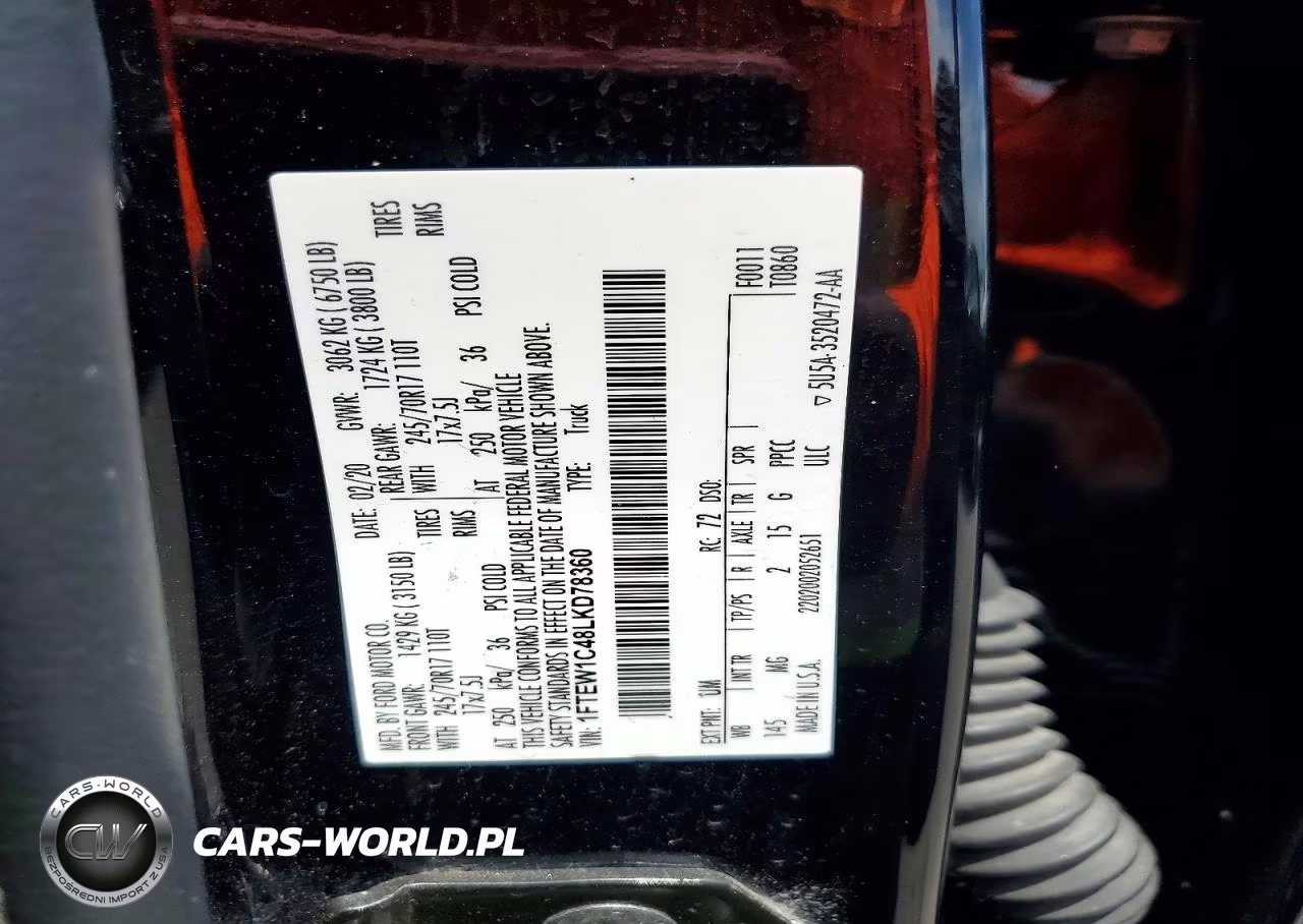 2020 Ford F150 Supercrew VIN:1FTEW1C48LKD78360 - 12