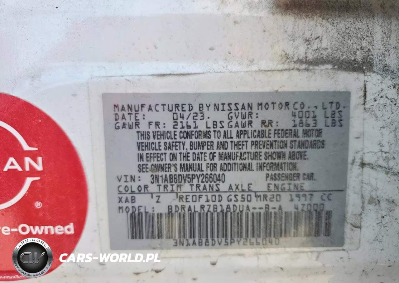 2023 Nissan Sentra Sr Xtronic Cvt VIN:3N1AB8DV5PY266040 - 12
