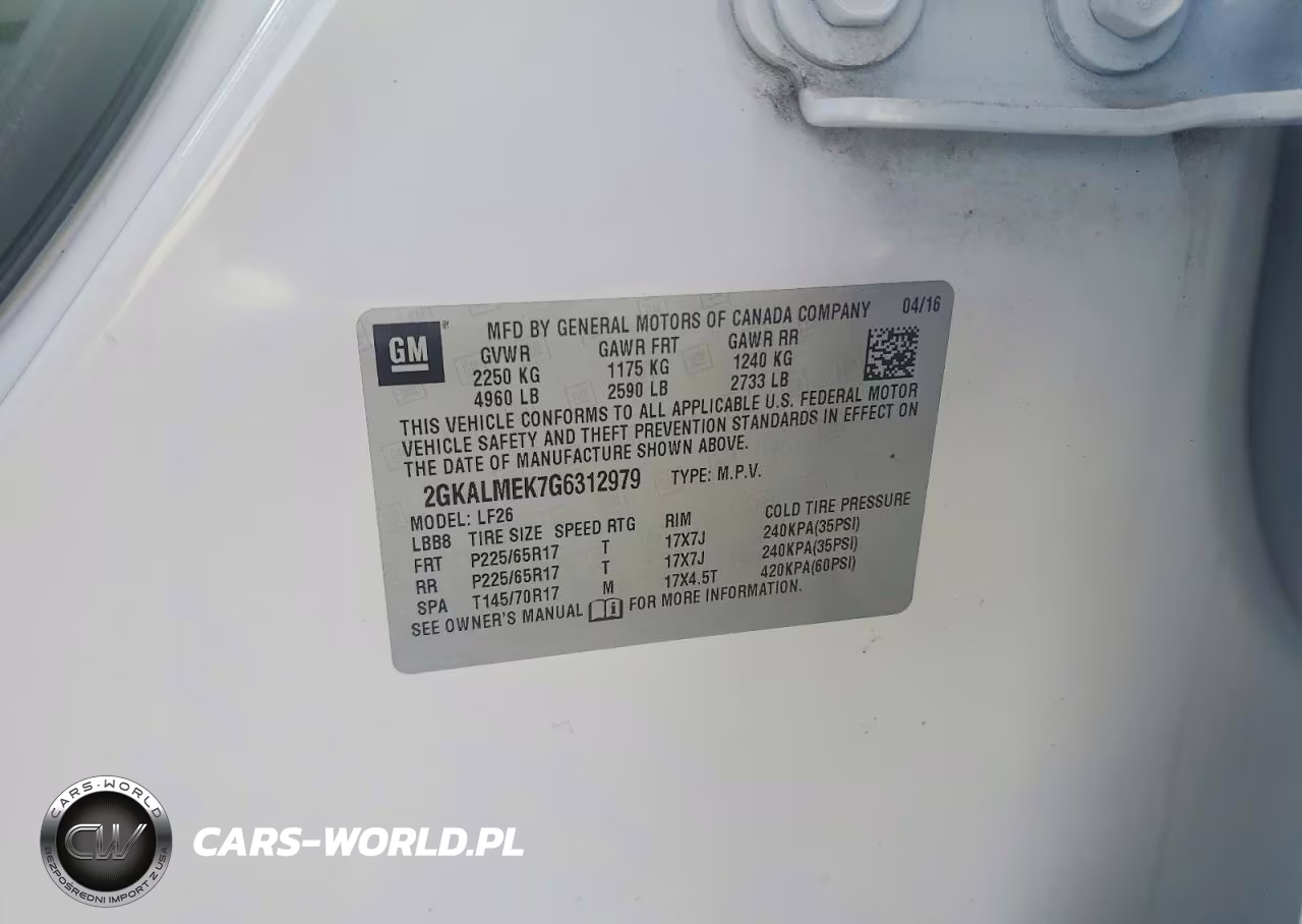 2016 GMC Terrain Sle VIN:2GKALMEK7G6312979 - 13