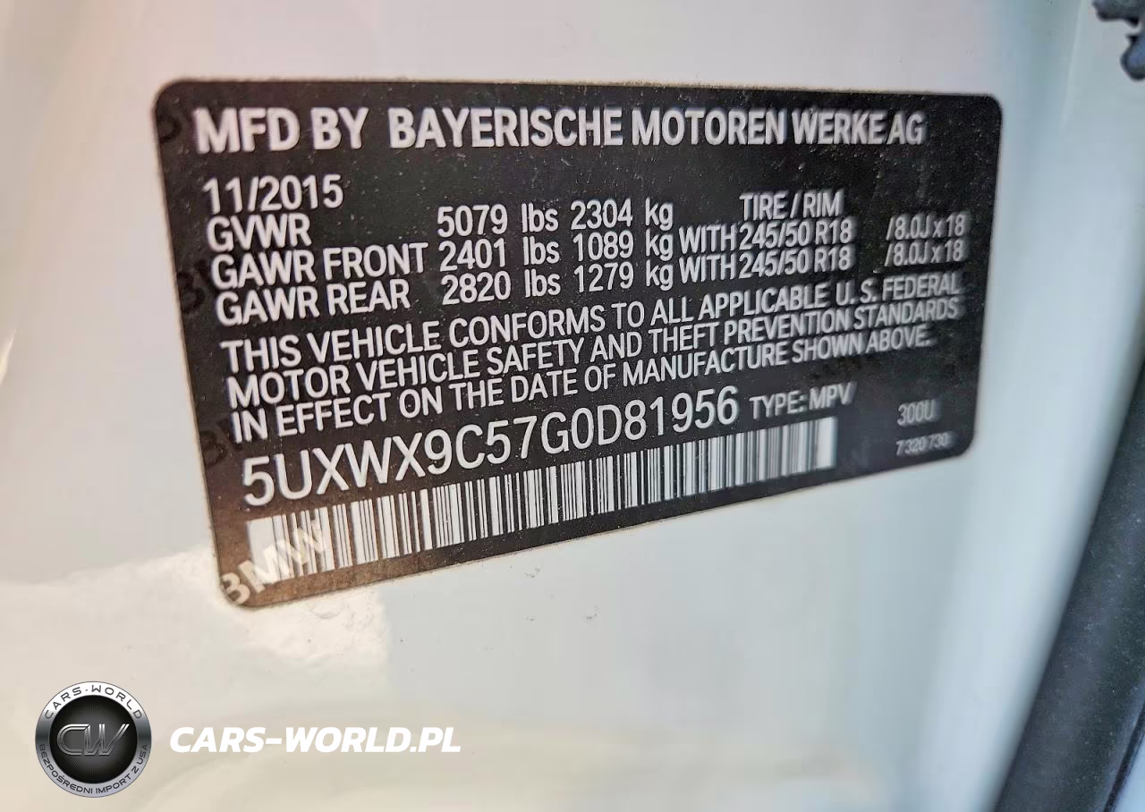 2016 BMW X3 xDrive28I VIN:5UXWX9C57G0D81956 - 13