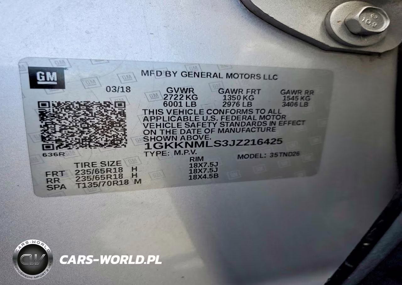 2018 GMC Acadia Slt-1 VIN:1GKKNMLS3JZ216425 - 13