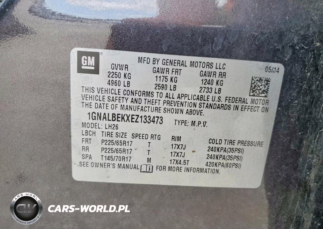 2014 Chevrolet Equinox Lt VIN:1GNALBEKXEZ133473 - 13