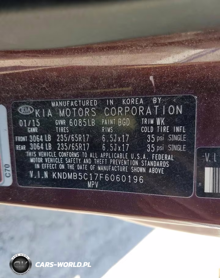 2015 Kia Sedona Lx VIN:KNDMB5C17F6060196 - 13