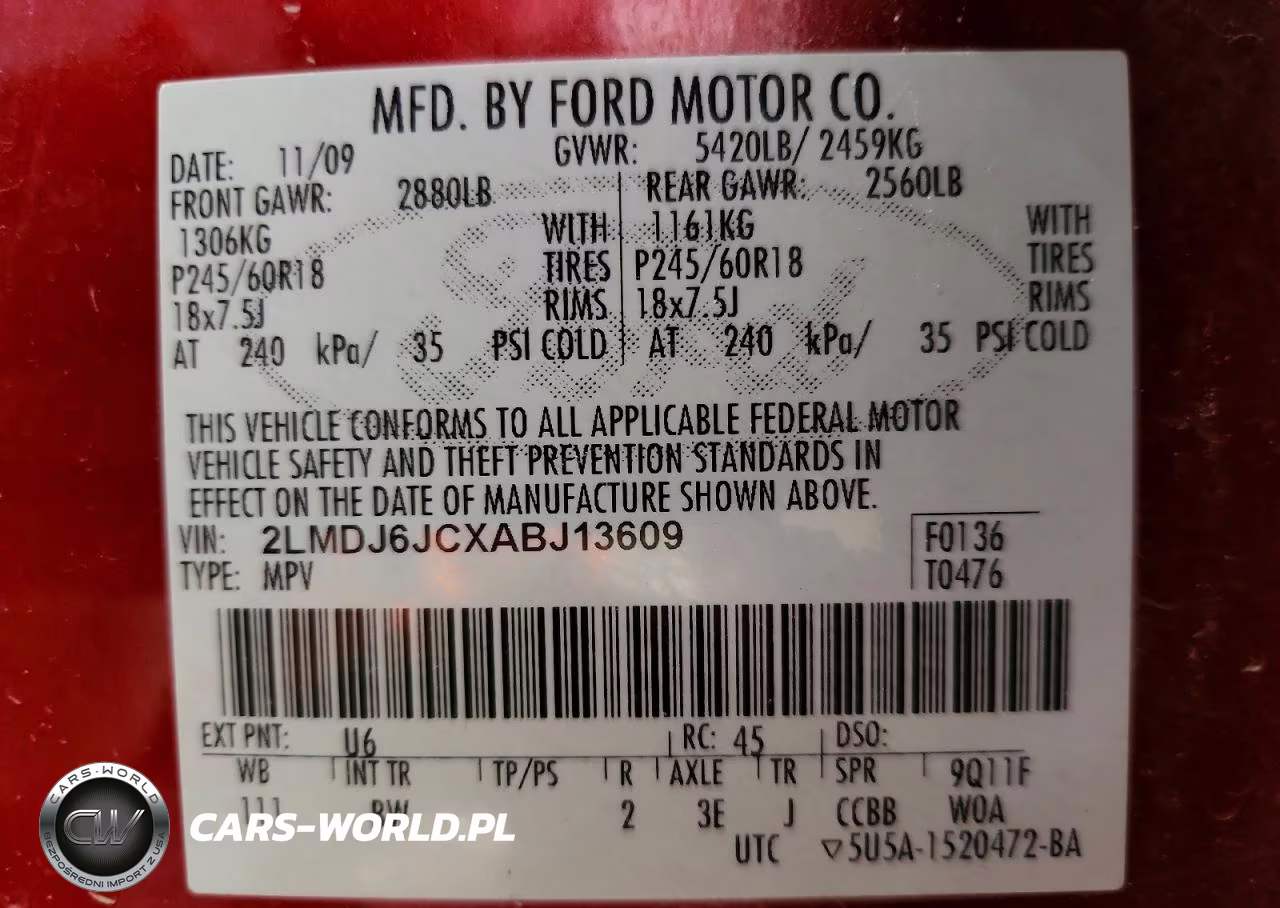 2010 Lincoln Mkx VIN:2LMDJ6JCXABJ13609 - 12