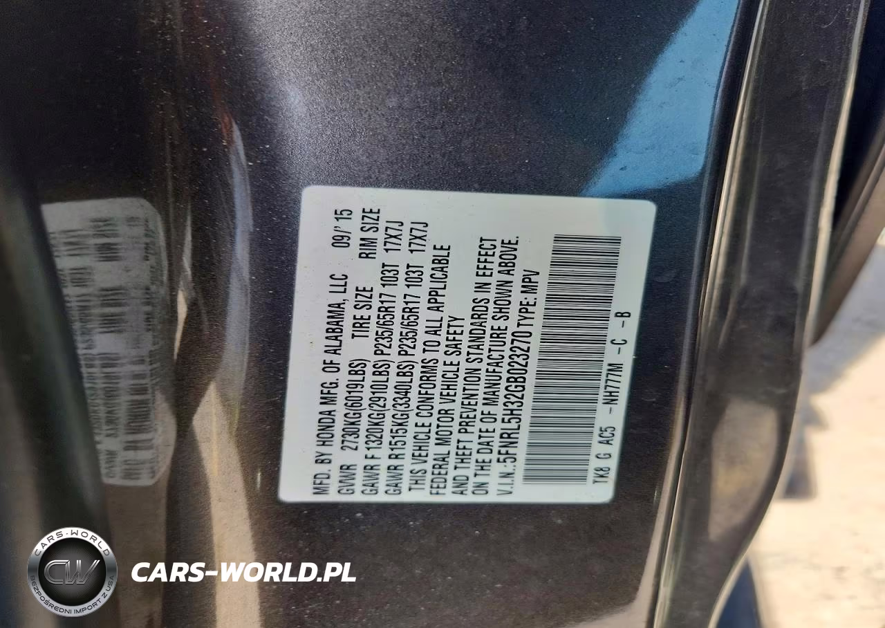 2016 Honda Odyssey Se VIN:5FNRL5H32GB023270 - 13