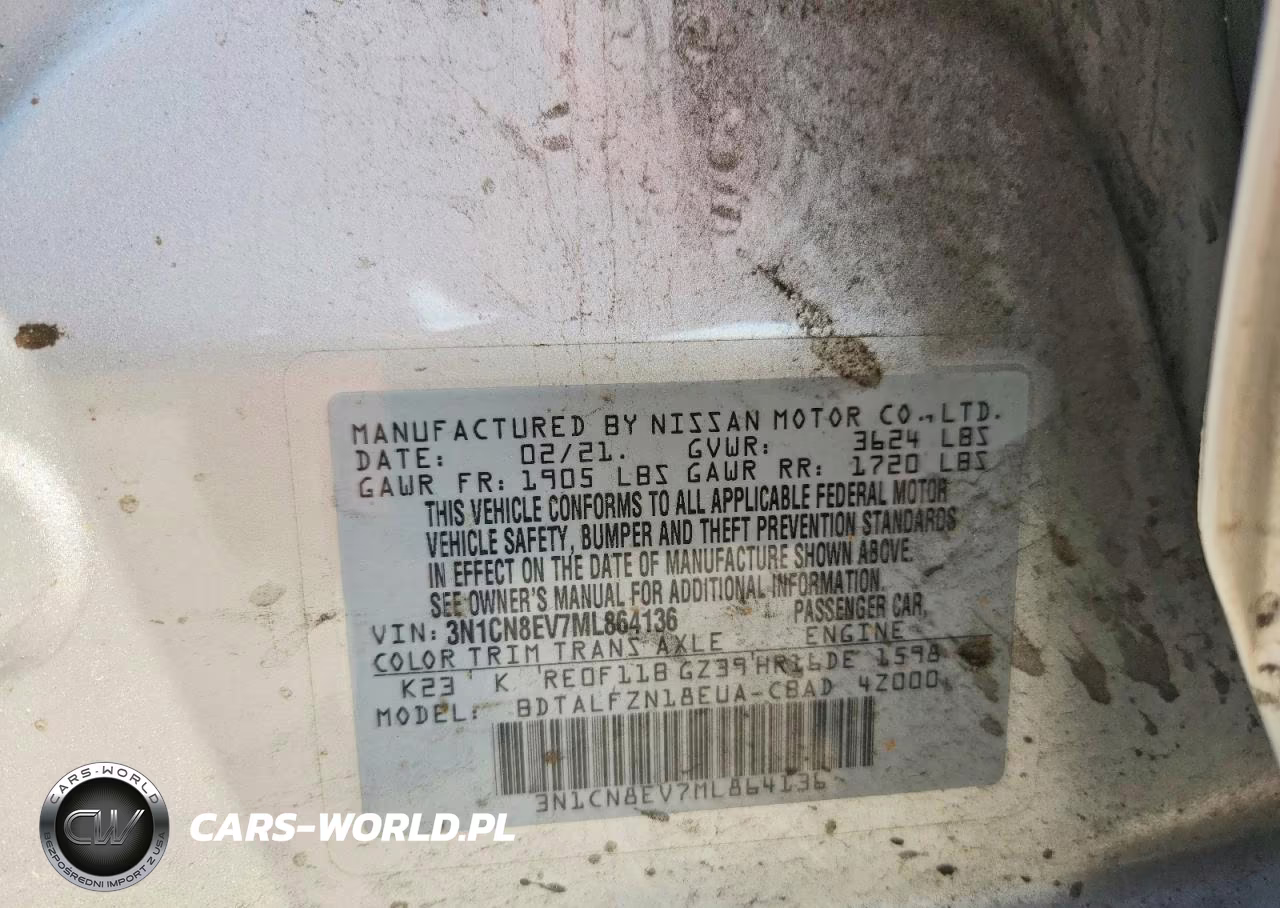2021 Nissan Versa VIN:3N1CN8EV7ML864136 - 12