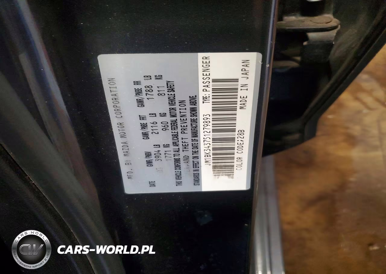 2005 Mazda 3 Hatchback VIN:JM1BK343751279893 - 12