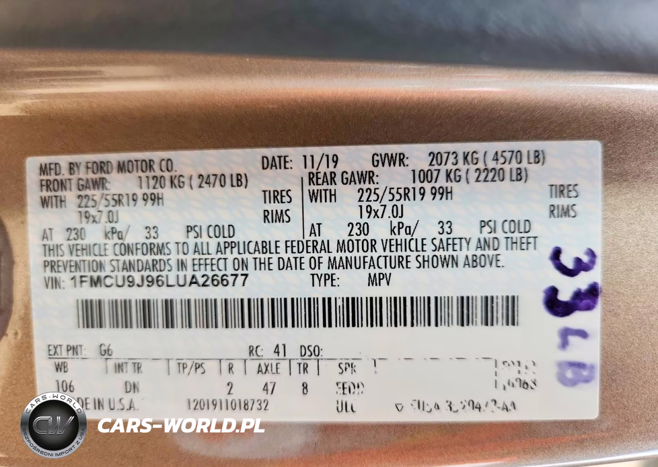 2020 Ford Escape Titanium VIN:1FMCU9J96LUA26677 - 12