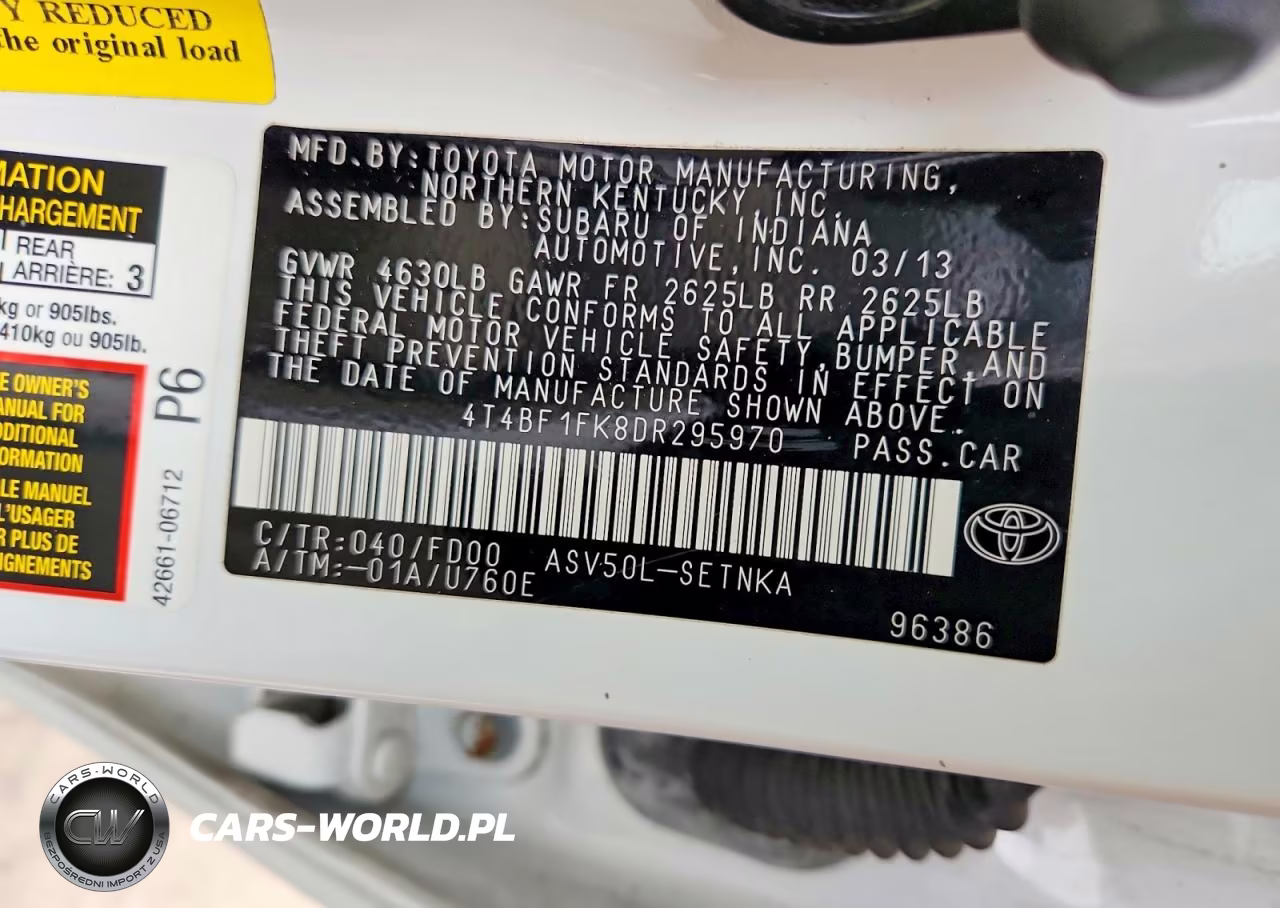 2013 Toyota Camry Le VIN:4T4BF1FK8DR295970 - 12