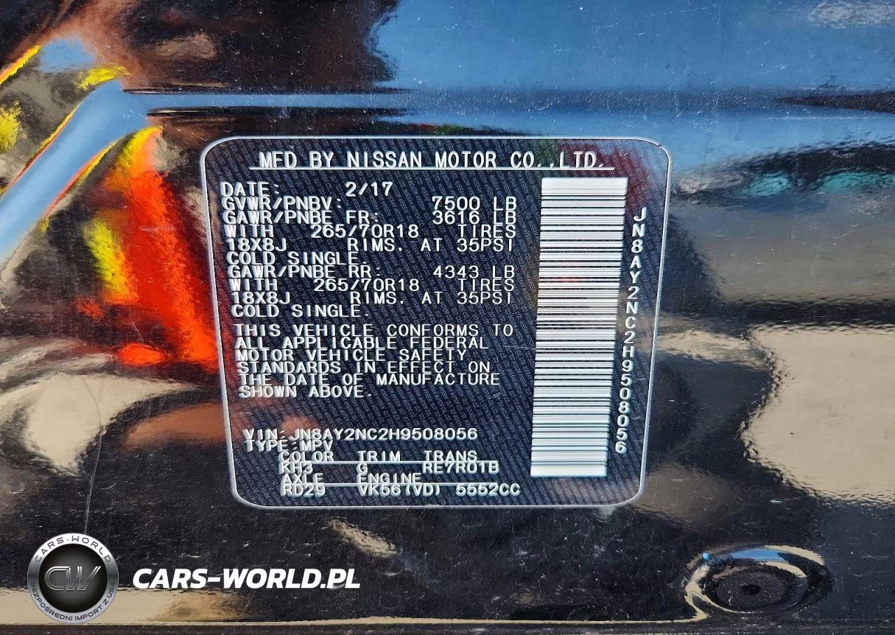 2017 Nissan Armada Sv VIN:JN8AY2NC2H9508056 - 14